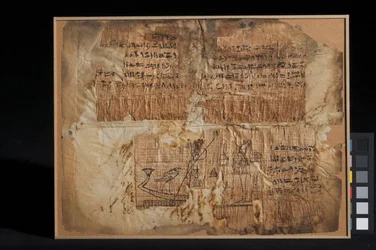 Papyrusfragment, av kapittel 100, fra The Book of the Dead (papyrus)